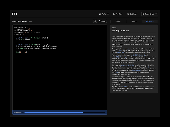 Pattern Editor — Reference Contents