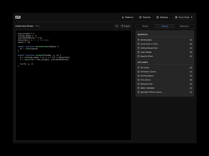 Pattern Editor — Library